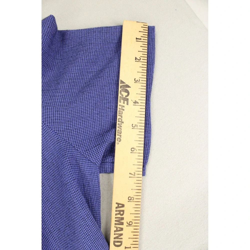 Miss Dorby Vtg Blue Sailor Collar Button Cottagecore Dress Womens 10 Houndstooth - Picture 10 of 13